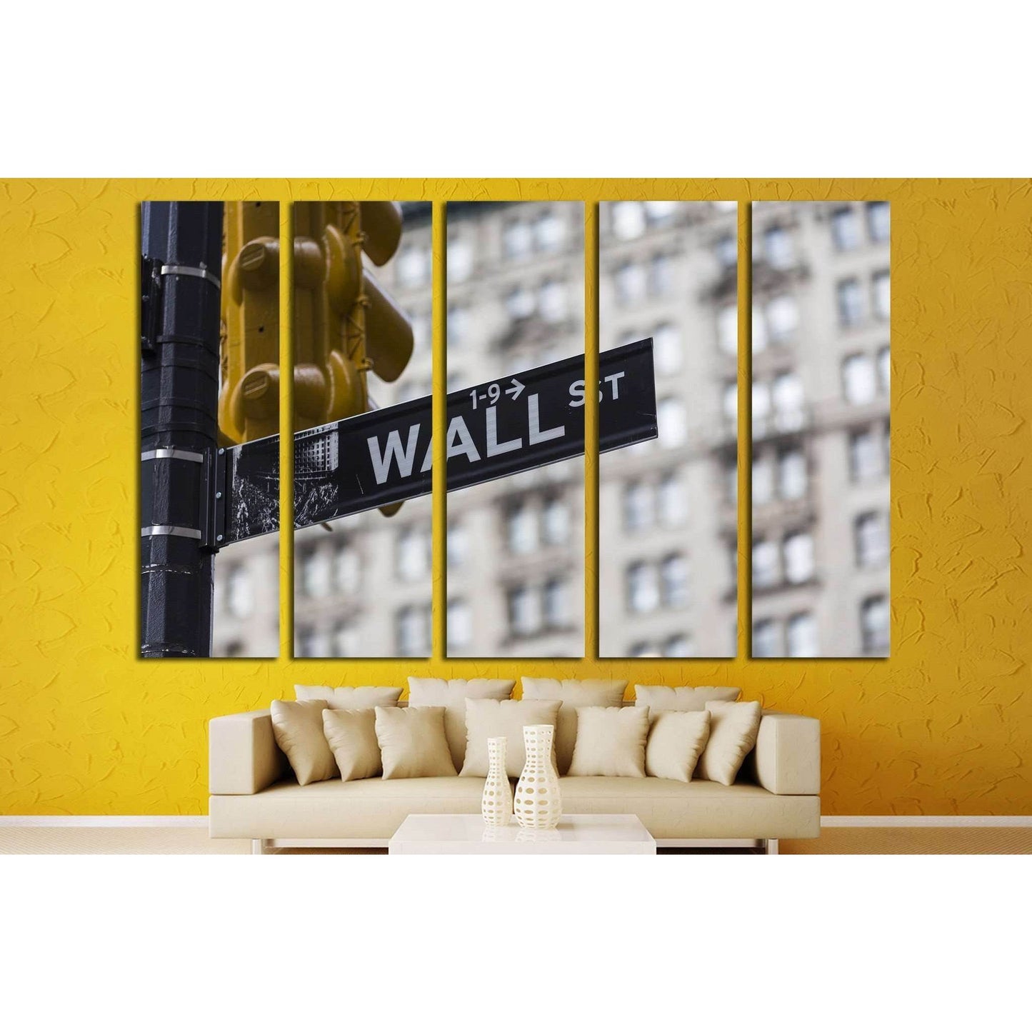 Wall street sign in New York №1788 Ready to Hang Canvas PrintCanvas art arrives ready to hang, with hanging accessories included and no additional framing required. Every canvas print is hand-crafted, made on-demand at our workshop and expertly stretched