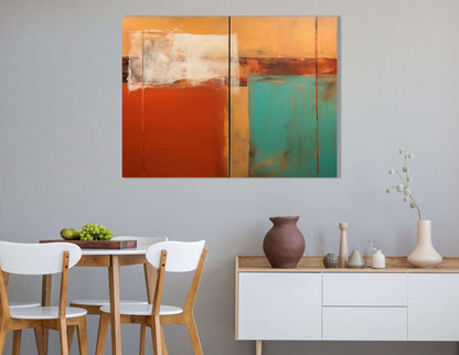 Warm Earthy Palette Abstract - Canvas Print - Artoholica Ready to Hang Canvas Print