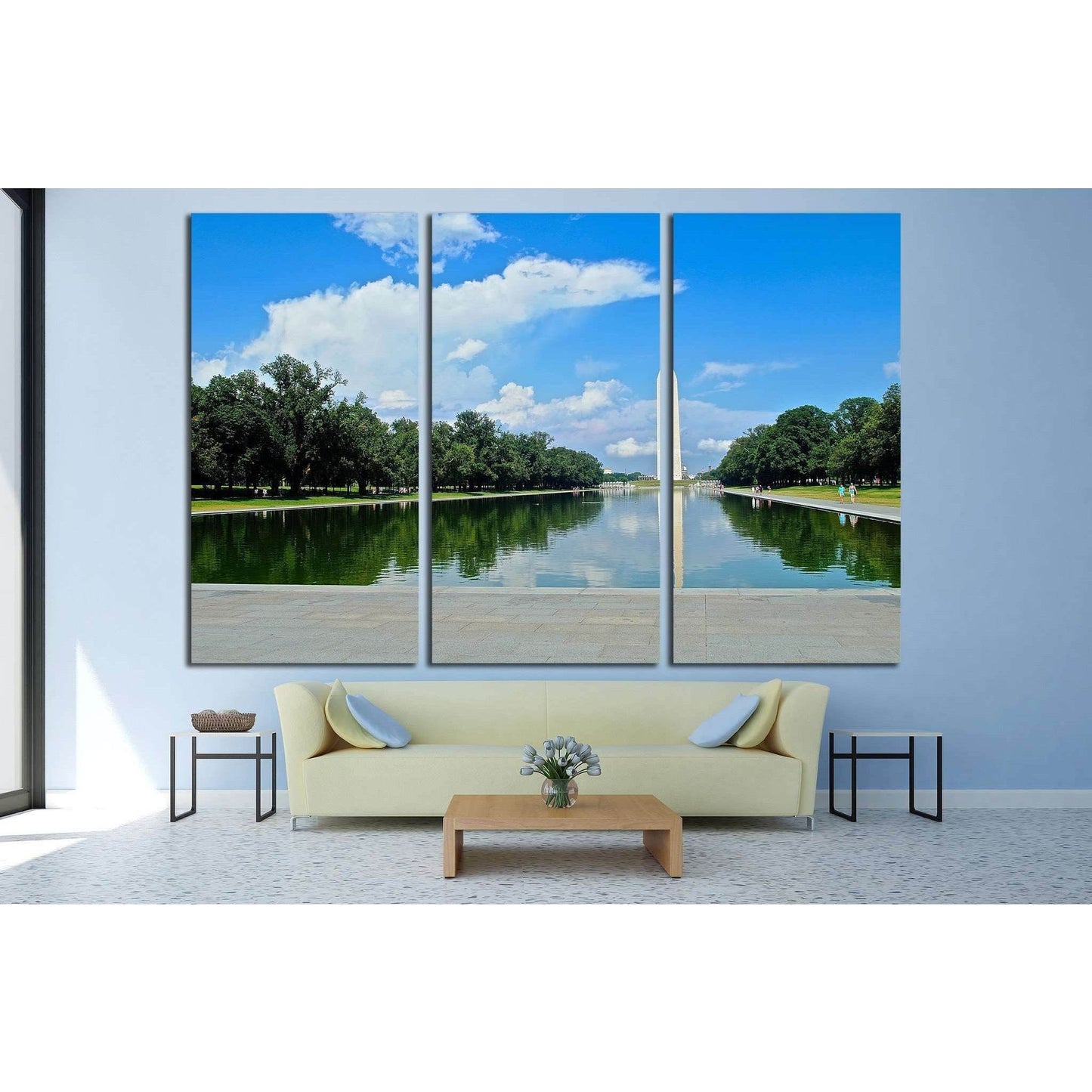 Washington memorial from the pool №2067 Ready to Hang Canvas PrintCanvas art arrives ready to hang, with hanging accessories included and no additional framing required. Every canvas print is hand-crafted, made on-demand at our workshop and expertly stret