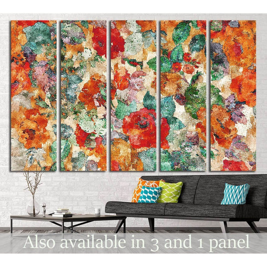 water color effect of flowers colorful pattern №1342 Ready to Hang Canvas PrintCanvas art arrives ready to hang, with hanging accessories included and no additional framing required. Every canvas print is hand-crafted, made on-demand at our workshop and e