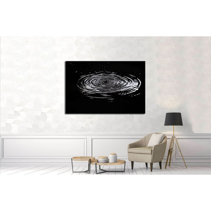 Water ripples from a drop of water in the dark №3015 Ready to Hang Canvas PrintCanvas art arrives ready to hang, with hanging accessories included and no additional framing required. Every canvas print is hand-crafted, made on-demand at our workshop and e