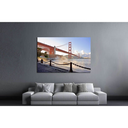 Water splashing at Golden Gate Bridge №2600 Ready to Hang Canvas PrintCanvas art arrives ready to hang, with hanging accessories included and no additional framing required. Every canvas print is hand-crafted, made on-demand at our workshop and expertly s