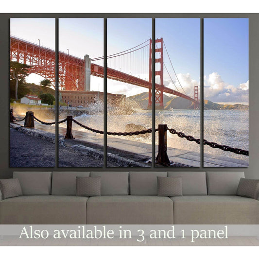 Water splashing at Golden Gate Bridge №2600 Ready to Hang Canvas PrintCanvas art arrives ready to hang, with hanging accessories included and no additional framing required. Every canvas print is hand-crafted, made on-demand at our workshop and expertly s