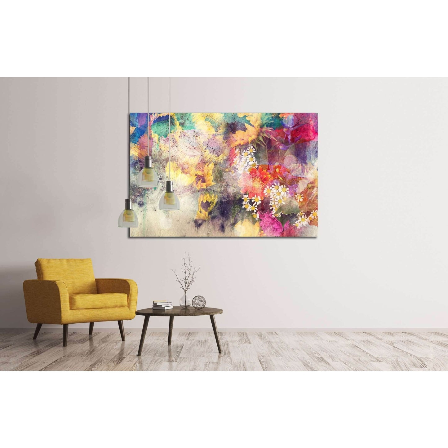 watercolor painting combined with field №2895 Ready to Hang Canvas PrintCanvas art arrives ready to hang, with hanging accessories included and no additional framing required. Every canvas print is hand-crafted, made on-demand at our workshop and expertly