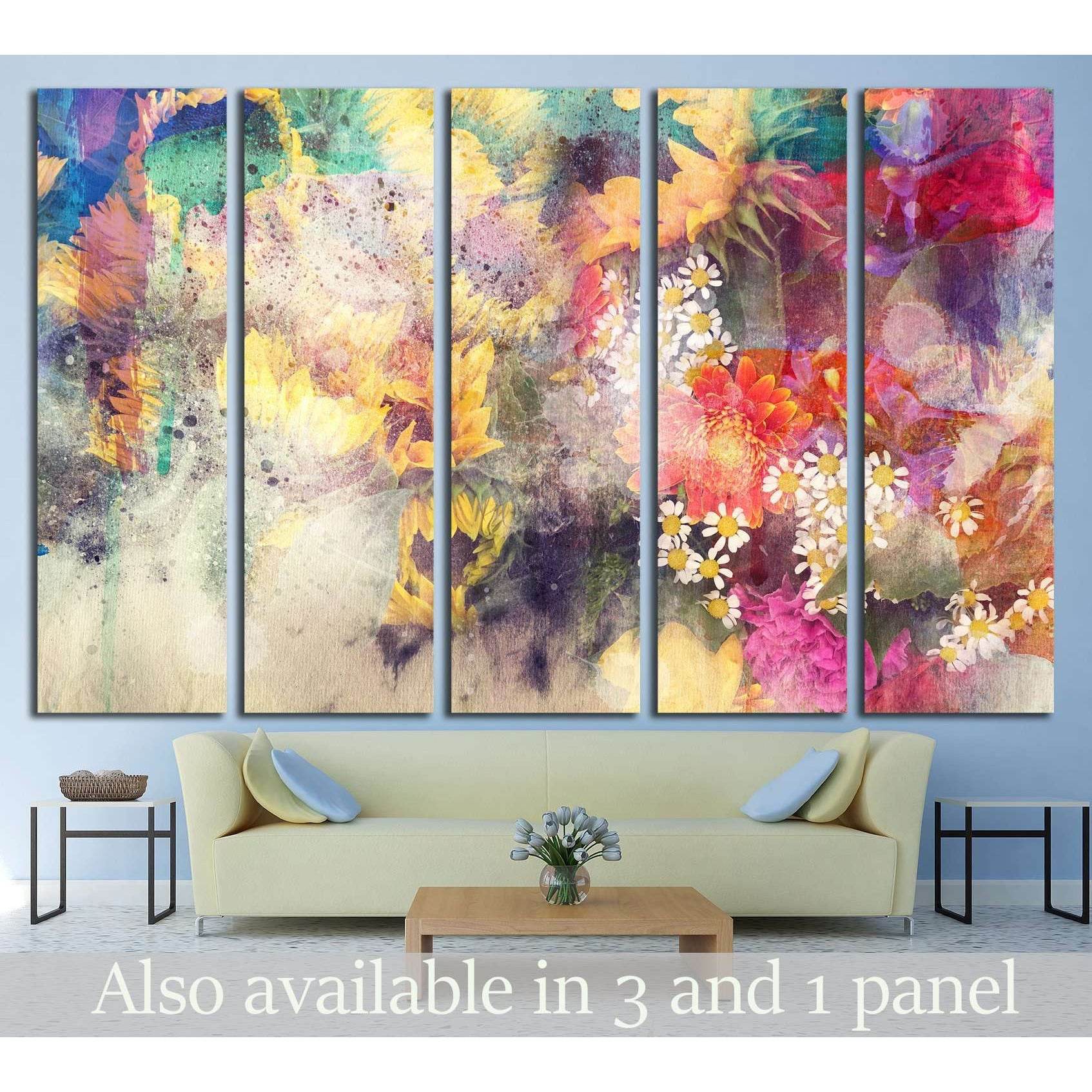 watercolor painting combined with field №2895 Ready to Hang Canvas PrintCanvas art arrives ready to hang, with hanging accessories included and no additional framing required. Every canvas print is hand-crafted, made on-demand at our workshop and expertly