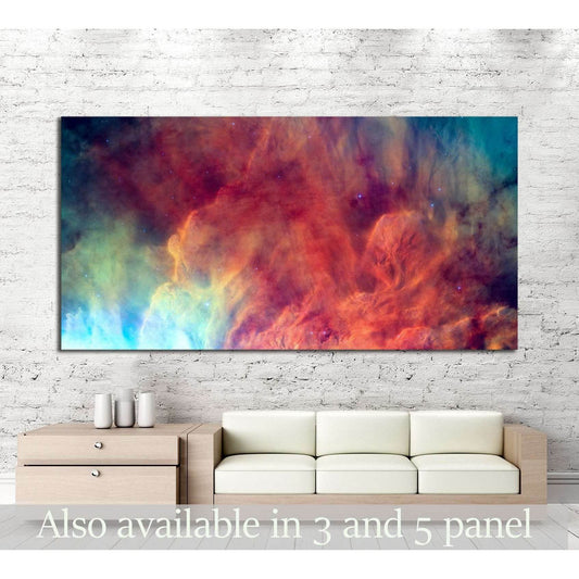 Waves breaking in the stellar Lagoon Nebula or emission nebula Messier №2558 Ready to Hang Canvas PrintCanvas art arrives ready to hang, with hanging accessories included and no additional framing required. Every canvas print is hand-crafted, made on-dema