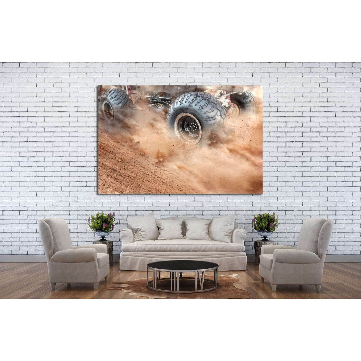 wheels tires and off-road truck №1866 Ready to Hang Canvas PrintCanvas art arrives ready to hang, with hanging accessories included and no additional framing required. Every canvas print is hand-crafted, made on-demand at our workshop and expertly stretch