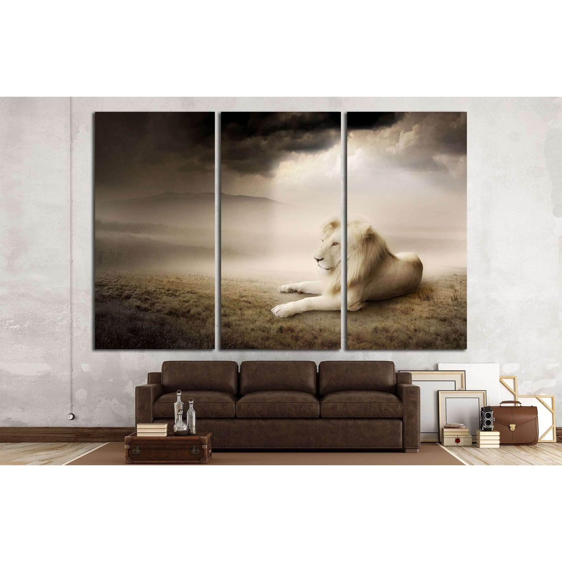 White lion at sunset №2789 Ready to Hang Canvas PrintCanvas art arrives ready to hang, with hanging accessories included and no additional framing required. Every canvas print is hand-crafted, made on-demand at our workshop and expertly stretched around 1