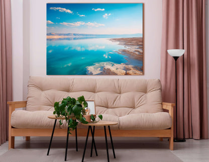 White Waters of Israel's Dead Sea - Canvas Print - Artoholica Ready to Hang Canvas Print