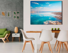 White Waters of Israel's Dead Sea - Canvas Print - Artoholica Ready to Hang Canvas Print