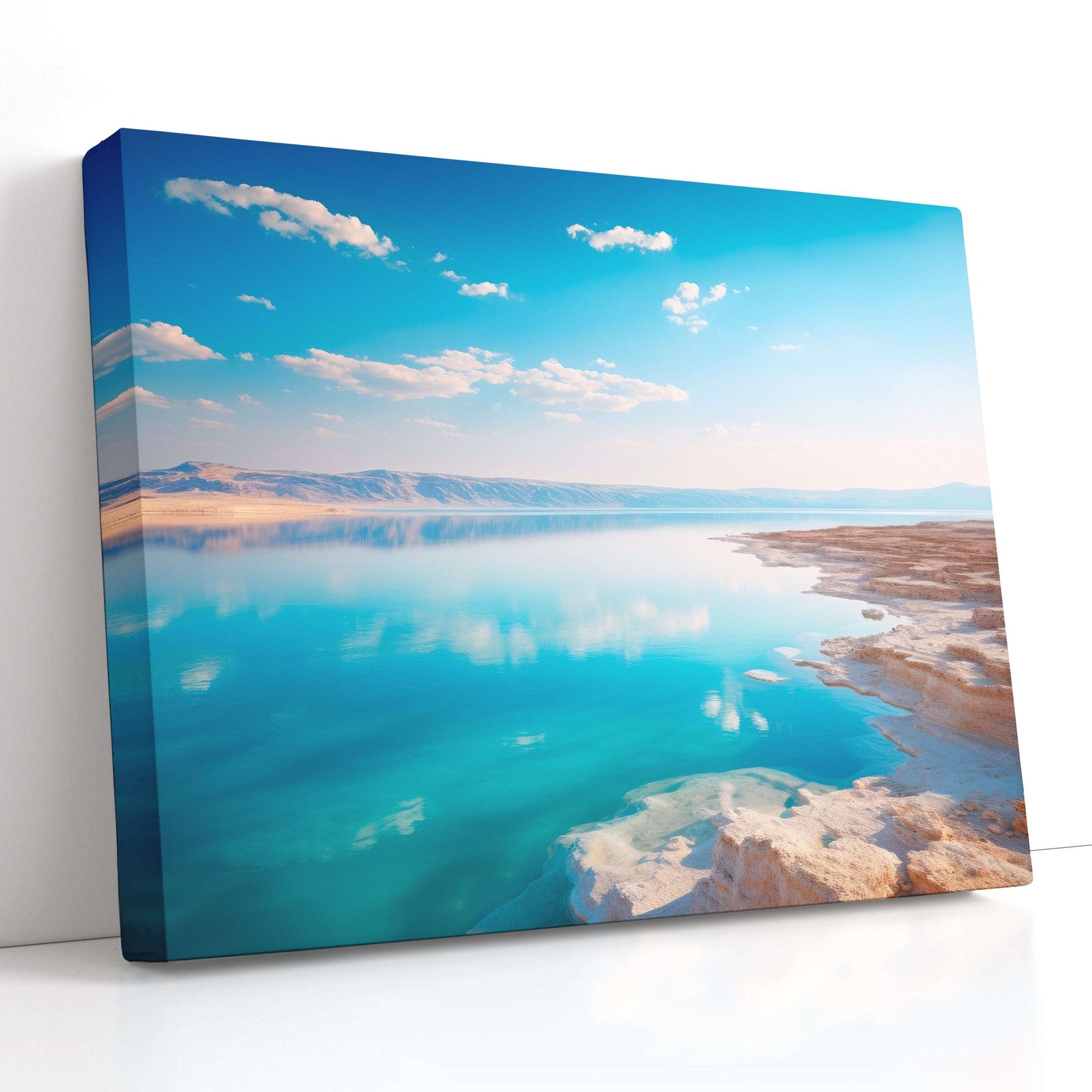 White Waters of Israel's Dead Sea - Canvas Print - Artoholica Ready to Hang Canvas Print