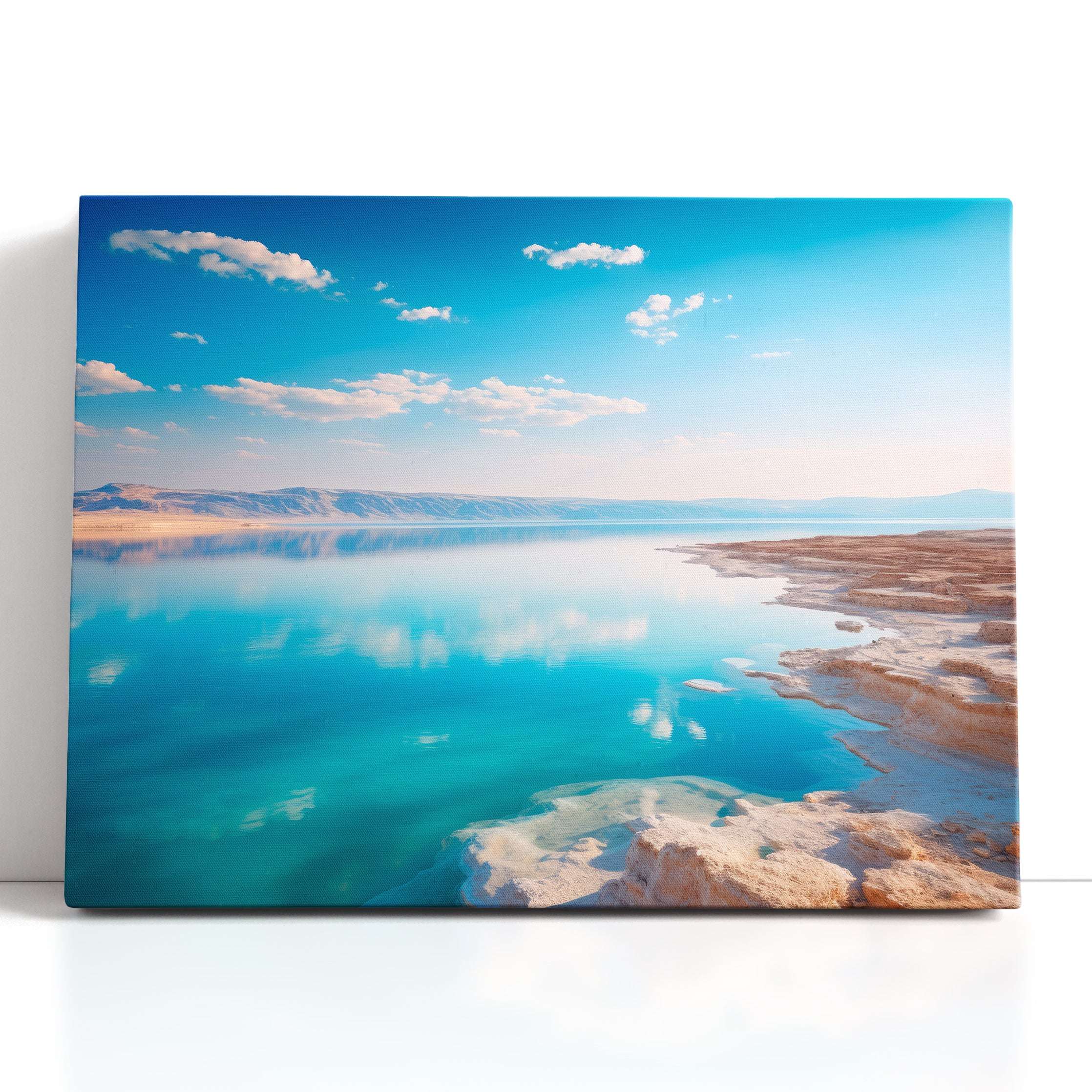 White Waters of Israel's Dead Sea - Canvas Print - Artoholica Ready to Hang Canvas Print