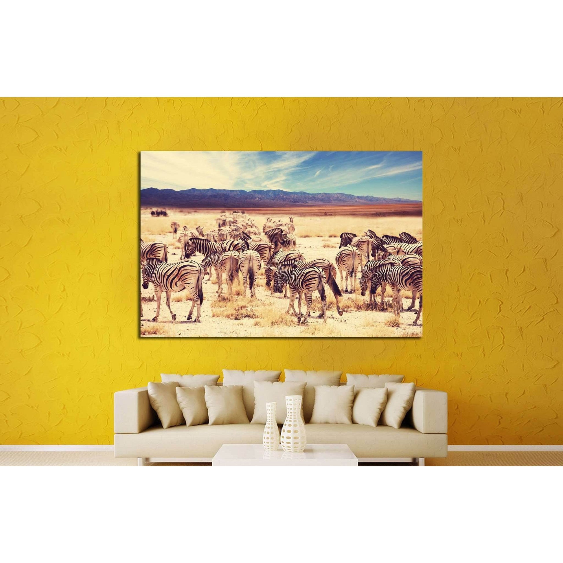 Wild zebra №1848 Ready to Hang Canvas PrintCanvas art arrives ready to hang, with hanging accessories included and no additional framing required. Every canvas print is hand-crafted, made on-demand at our workshop and expertly stretched around 100% North