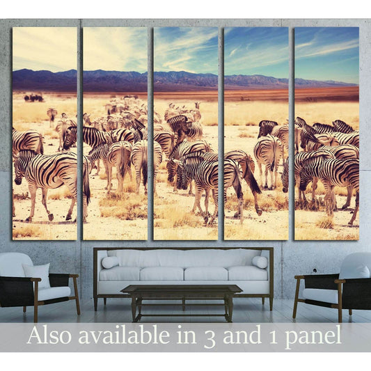 Wild zebra №1848 Ready to Hang Canvas PrintCanvas art arrives ready to hang, with hanging accessories included and no additional framing required. Every canvas print is hand-crafted, made on-demand at our workshop and expertly stretched around 100% North