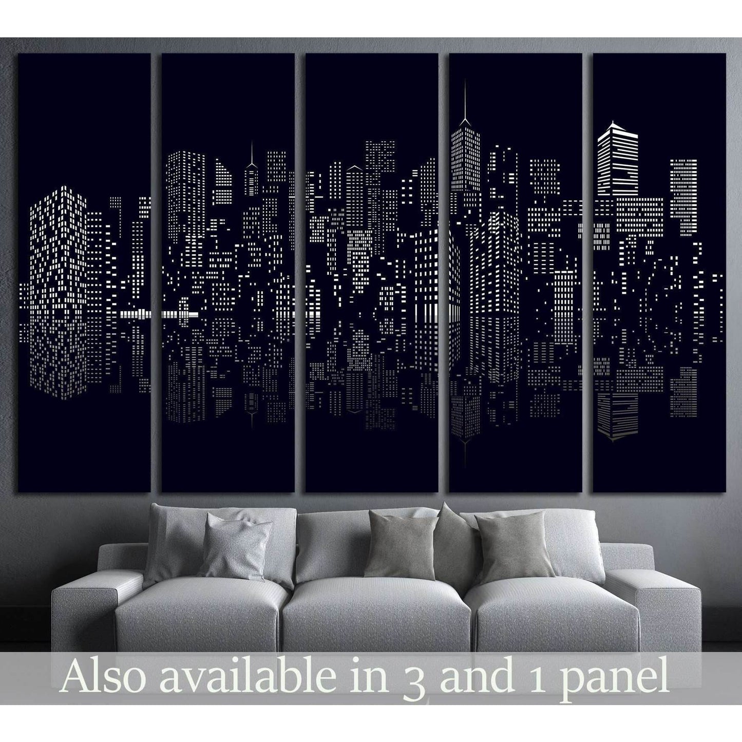 windows on abstract city skylines in black and white №1926 Ready to Hang Canvas PrintCanvas art arrives ready to hang, with hanging accessories included and no additional framing required. Every canvas print is hand-crafted, made on-demand at our workshop