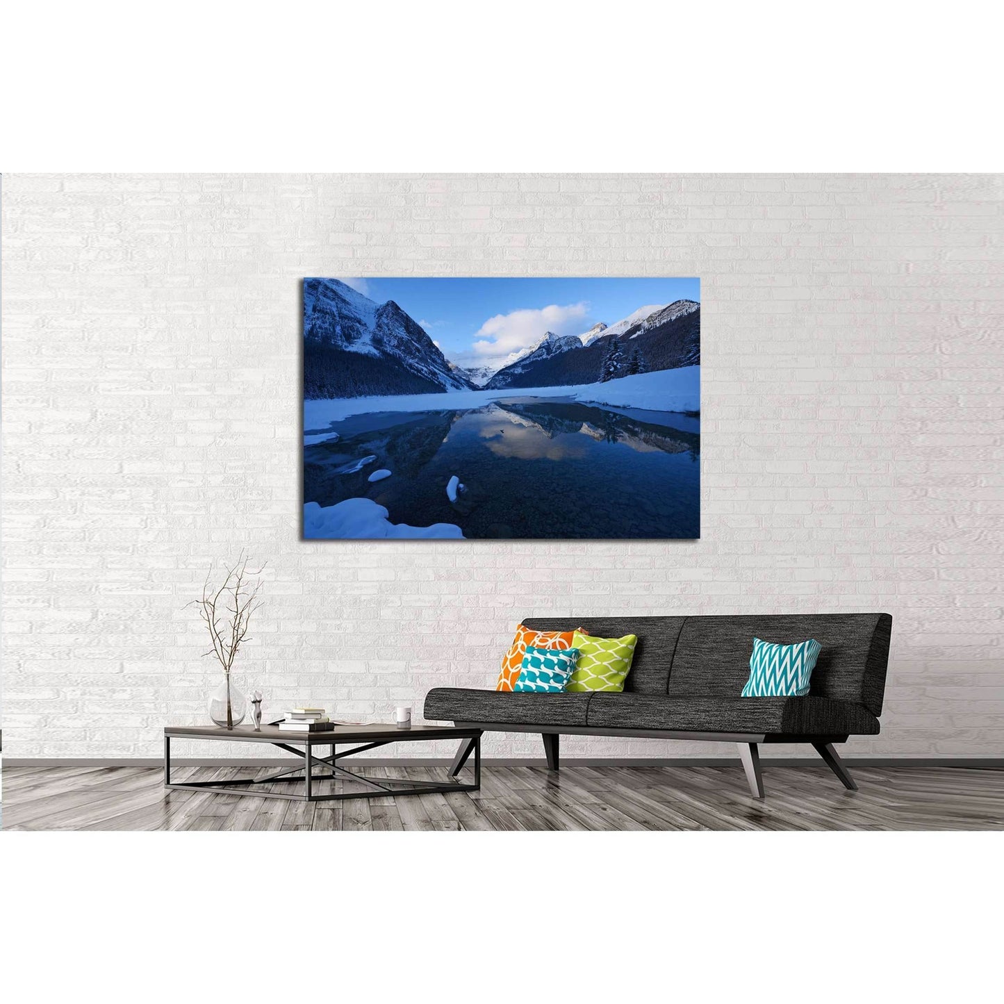 winter morning at lake louise with snow №3075 Ready to Hang Canvas PrintCanvas art arrives ready to hang, with hanging accessories included and no additional framing required. Every canvas print is hand-crafted, made on-demand at our workshop and expertly