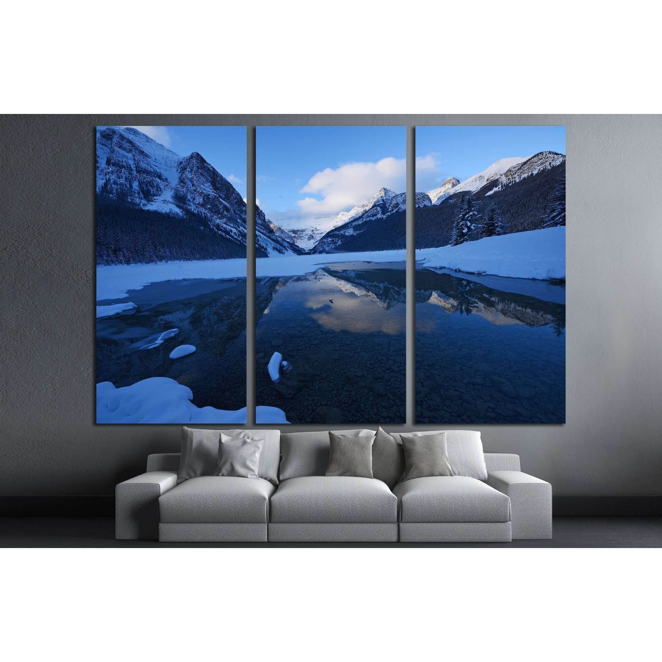 winter morning at lake louise with snow №3075 Ready to Hang Canvas PrintCanvas art arrives ready to hang, with hanging accessories included and no additional framing required. Every canvas print is hand-crafted, made on-demand at our workshop and expertly