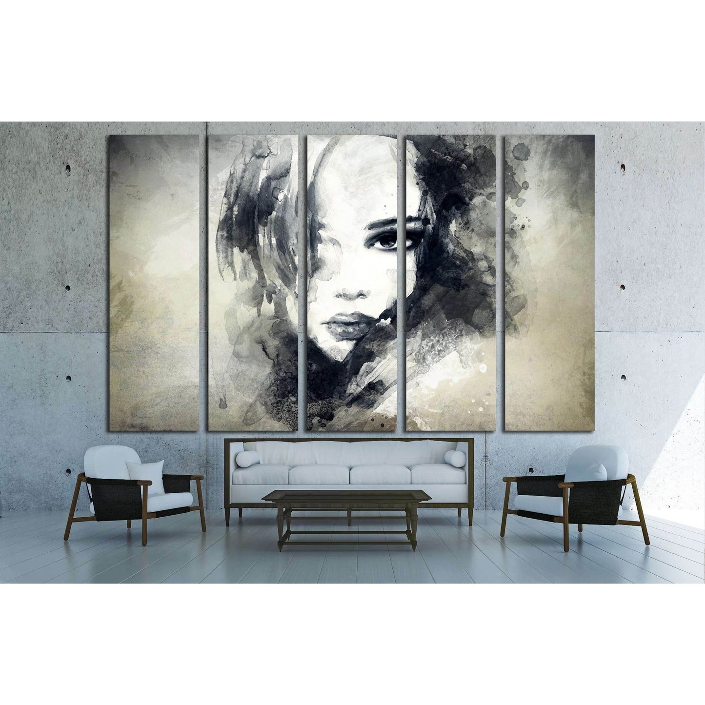 Woman face. Hand painted fashion illustration №2774 Ready to Hang Canvas PrintCanvas art arrives ready to hang, with hanging accessories included and no additional framing required. Every canvas print is hand-crafted, made on-demand at our workshop and ex