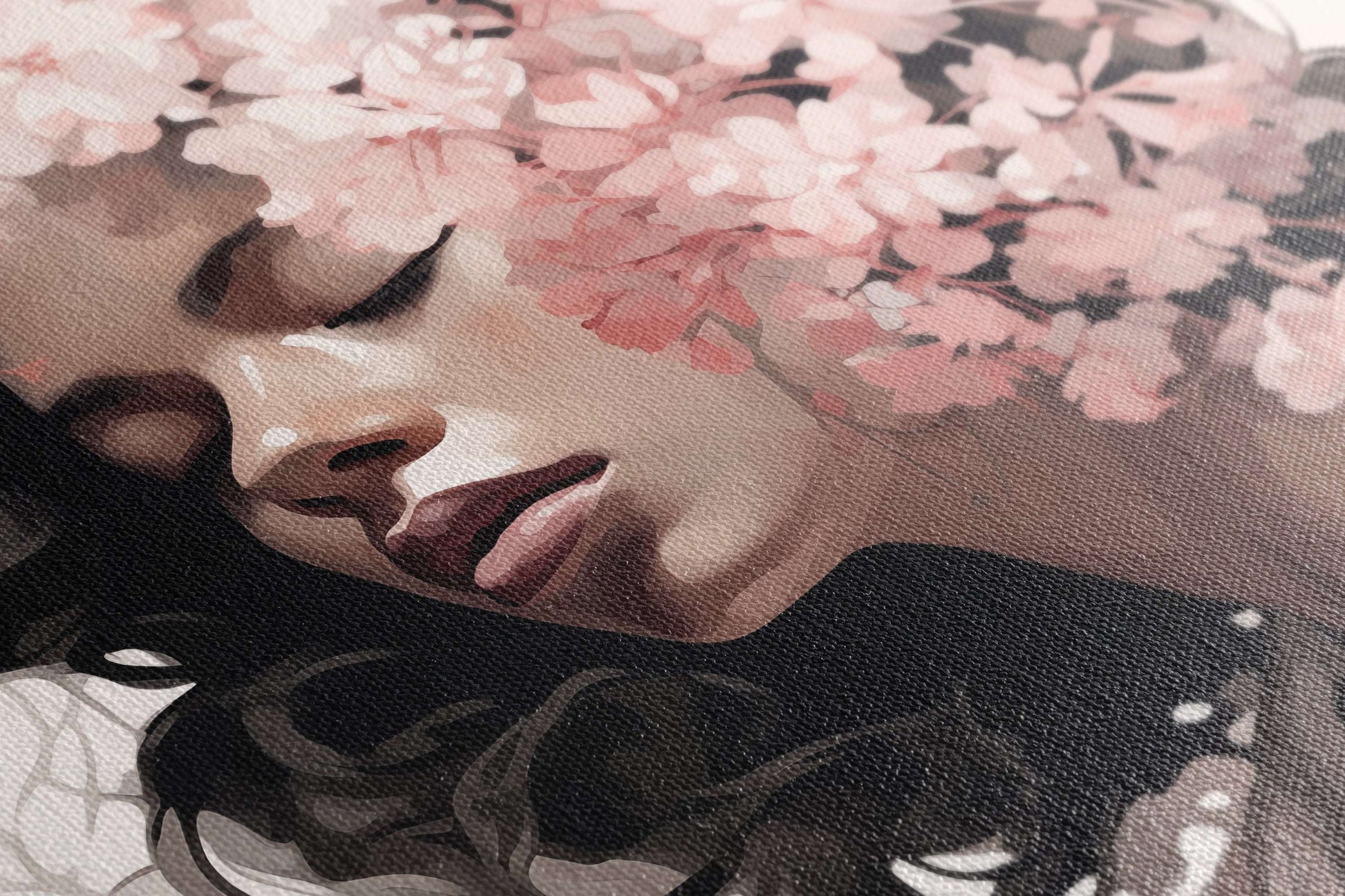 Woman in Cherry Blossoms - Canvas Print - Artoholica Ready to Hang Canvas Print