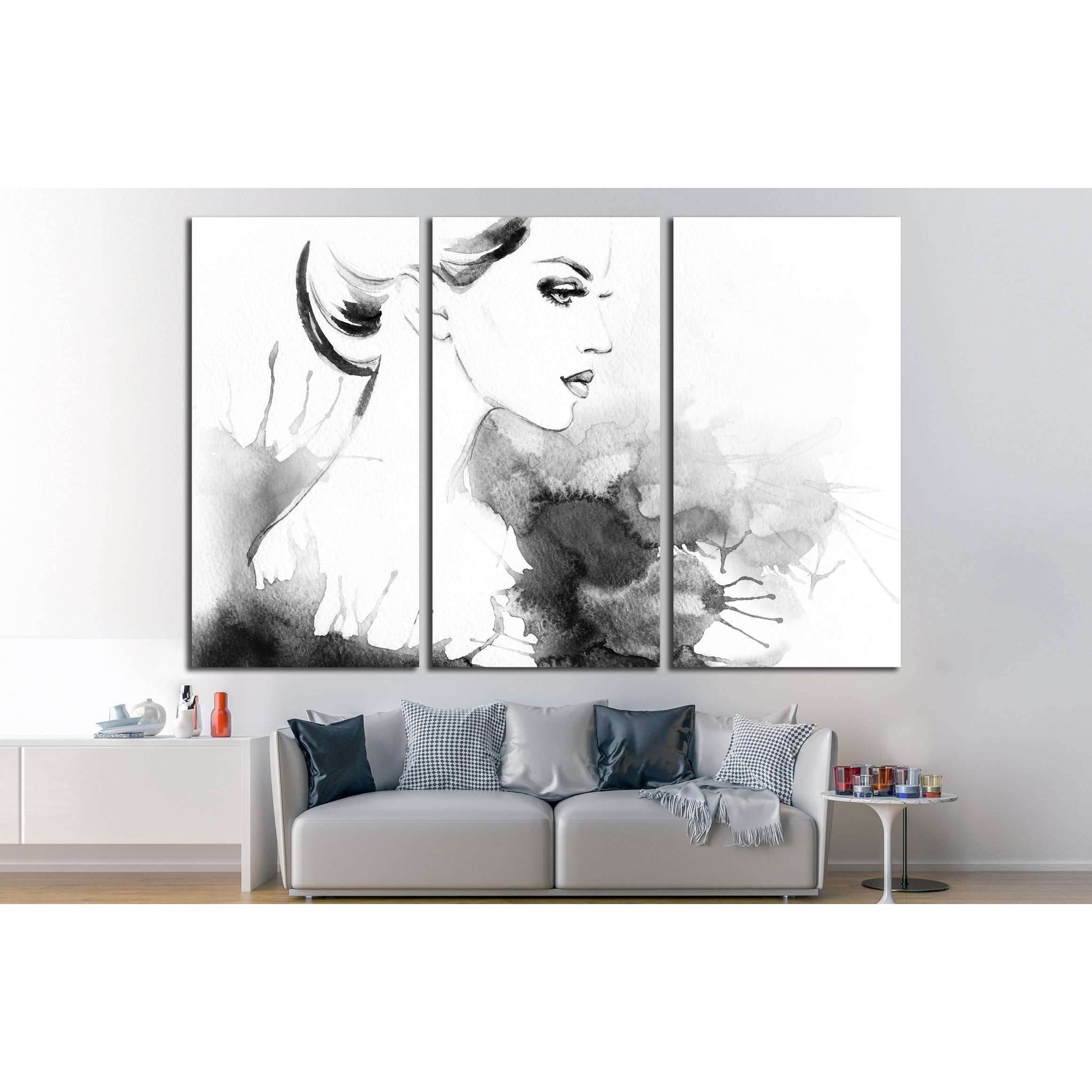 woman portrait .abstract watercolor .fashion background №2780 Ready to Hang Canvas PrintCanvas art arrives ready to hang, with hanging accessories included and no additional framing required. Every canvas print is hand-crafted, made on-demand at our works