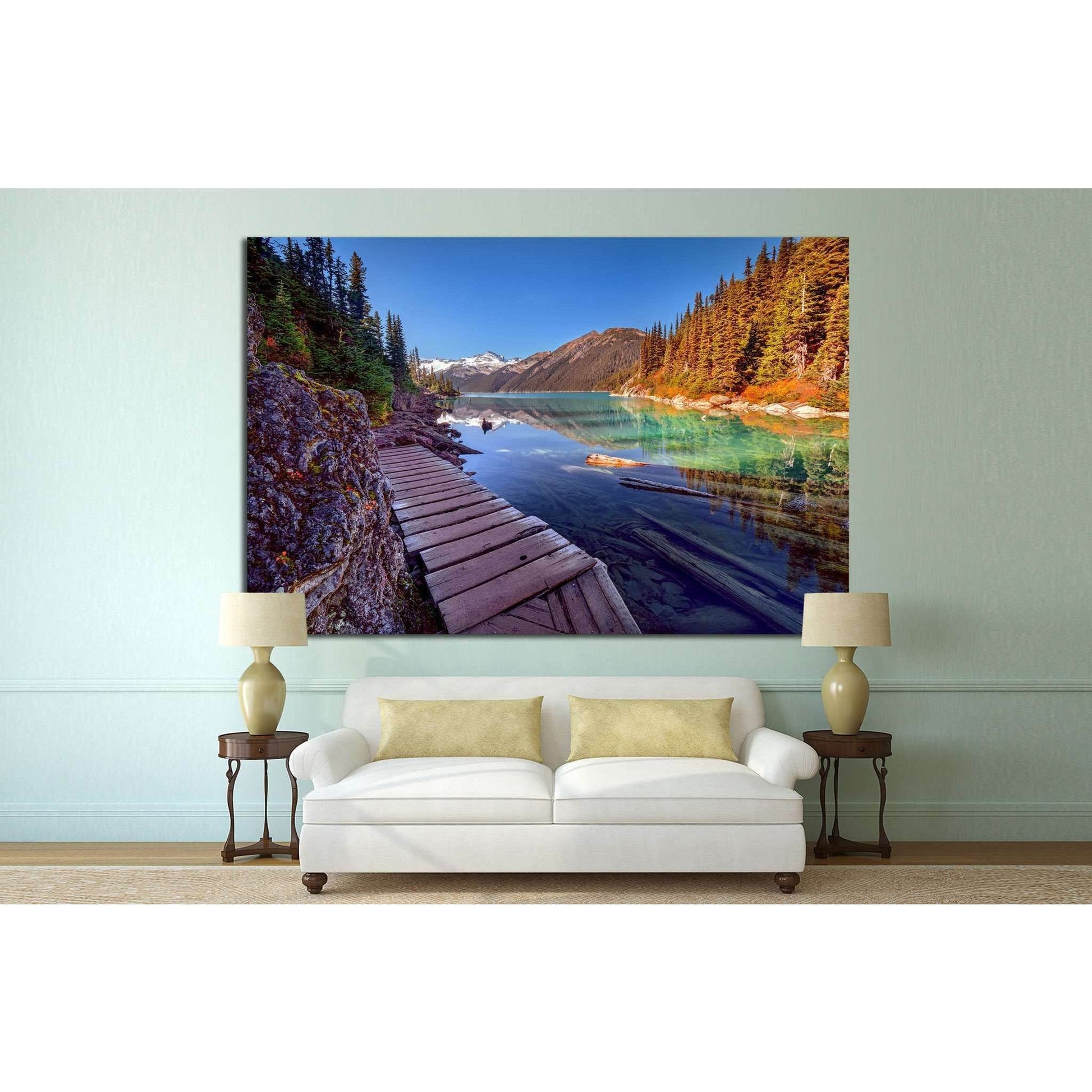 Wooden walkway №848 Ready to Hang Canvas PrintCanvas art arrives ready to hang, with hanging accessories included and no additional framing required. Every canvas print is hand-crafted, made on-demand at our workshop and expertly stretched around 100% Nor