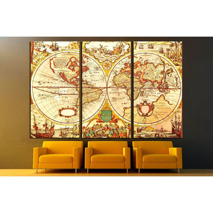 World Antique Map - An antique map of the world №2808 Ready to Hang Canvas PrintCanvas art arrives ready to hang, with hanging accessories included and no additional framing required. Every canvas print is hand-crafted, made on-demand at our workshop and