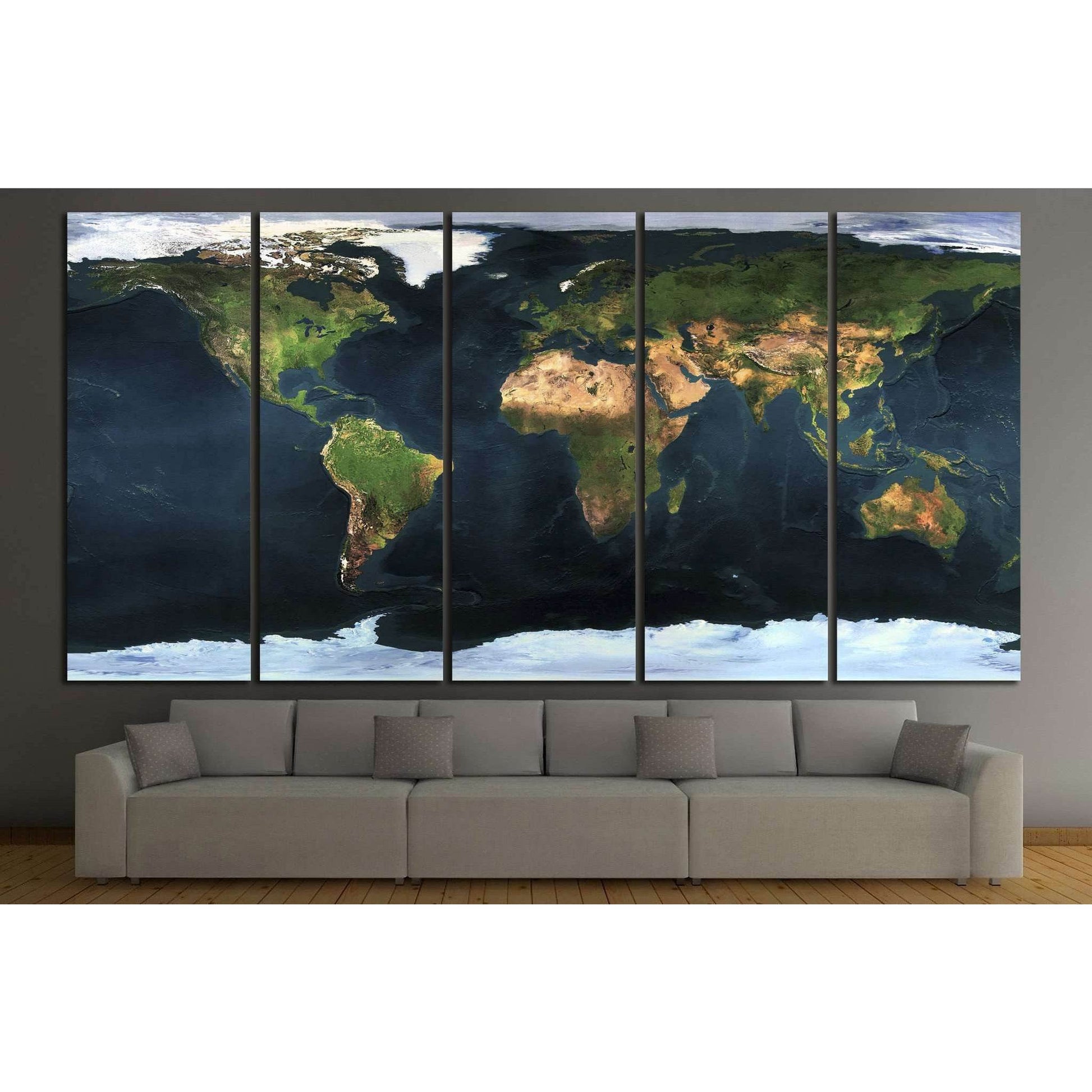 World map №1453 Ready to Hang Canvas PrintCanvas art arrives ready to hang, with hanging accessories included and no additional framing required. Every canvas print is hand-crafted, made on-demand at our workshop and expertly stretched around 100% North A