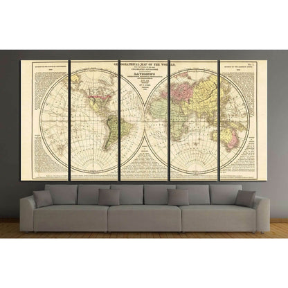 World Map №1492 Ready to Hang Canvas PrintCanvas art arrives ready to hang, with hanging accessories included and no additional framing required. Every canvas print is hand-crafted, made on-demand at our workshop and expertly stretched around 100% North A