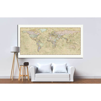 World Map №1501 Ready to Hang Canvas PrintCanvas art arrives ready to hang, with hanging accessories included and no additional framing required. Every canvas print is hand-crafted, made on-demand at our workshop and expertly stretched around 100% North A