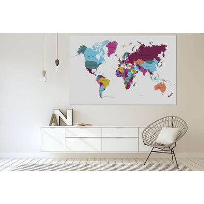 World Map №3000 Ready to Hang Canvas PrintCanvas art arrives ready to hang, with hanging accessories included and no additional framing required. Every canvas print is hand-crafted, made on-demand at our workshop and expertly stretched around 100% North A