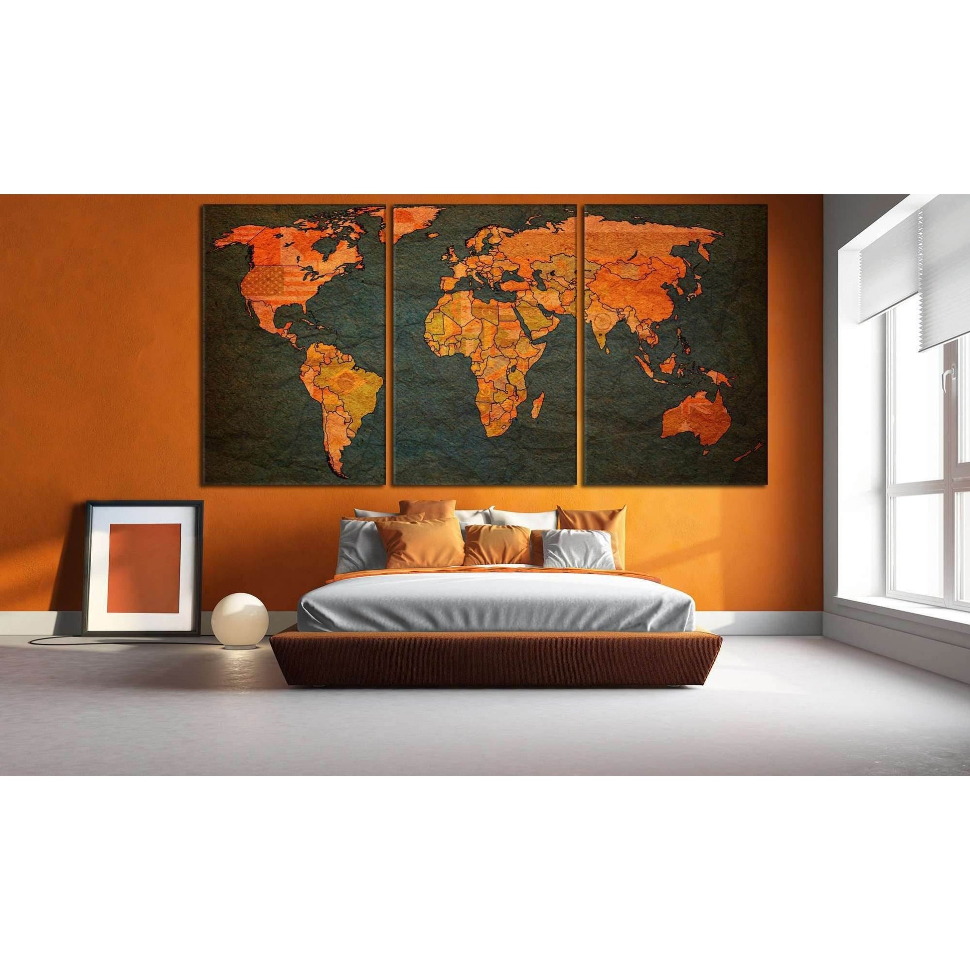 World Map №798 Ready to Hang Canvas PrintCanvas art arrives ready to hang, with hanging accessories included and no additional framing required. Every canvas print is hand-crafted, made on-demand at our workshop and expertly stretched around 100% North Am