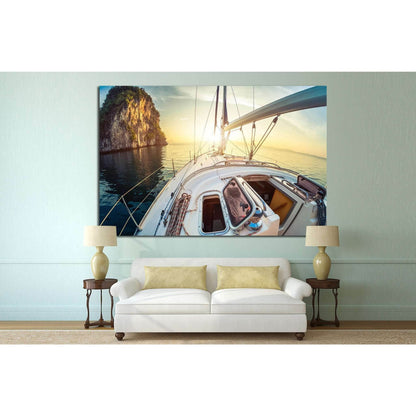 Yacht and Sunset №210 Ready to Hang Canvas PrintCanvas art arrives ready to hang, with hanging accessories included and no additional framing required. Every canvas print is hand-crafted, made on-demand at our workshop and expertly stretched around 100% N