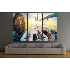 Yacht and Sunset №210 Ready to Hang Canvas PrintCanvas art arrives ready to hang, with hanging accessories included and no additional framing required. Every canvas print is hand-crafted, made on-demand at our workshop and expertly stretched around 100% N