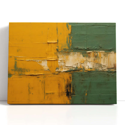 Yellow Bark and Seaweed Green Industrial - Canvas Print - Artoholica Ready to Hang Canvas Print