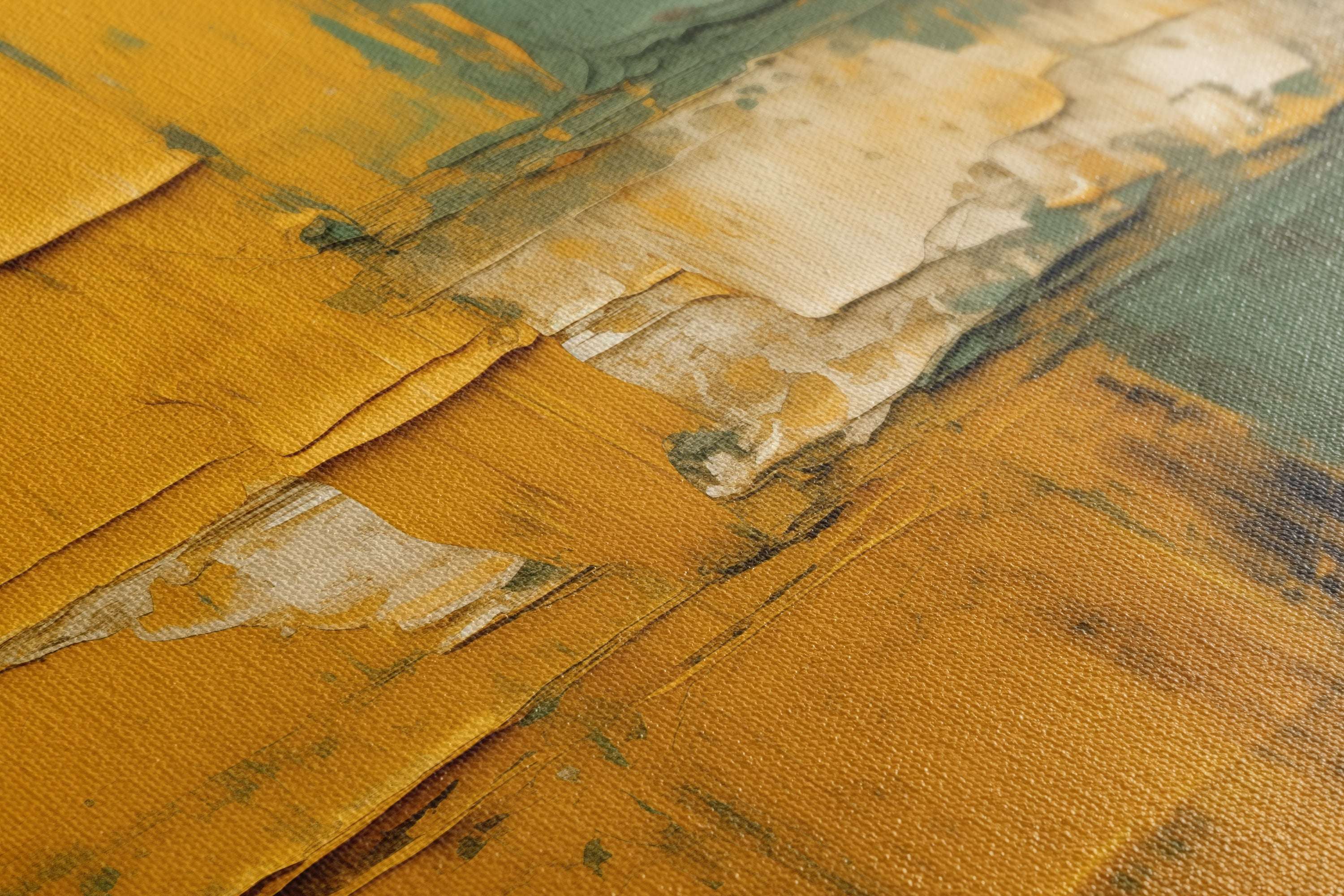 Yellow Bark and Seaweed Green Industrial - Canvas Print - Artoholica Ready to Hang Canvas Print