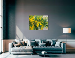 Yellow Mimosa in Full Blossom - Canvas Print - Artoholica Ready to Hang Canvas Print
