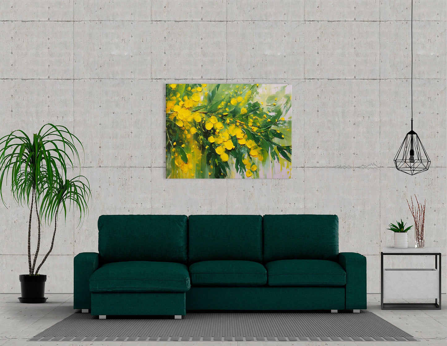 Yellow Mimosa in Full Blossom - Canvas Print - Artoholica Ready to Hang Canvas Print