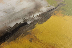 Yellow-Pear and Moss Green Abstract - Canvas Print - Artoholica Ready to Hang Canvas Print